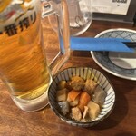 すし酒場きいち - ハッピーアワー生ビール379、お通し360円税別
