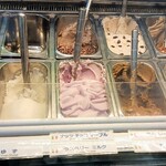 伊太利亜のじぇらぁとや - ラズベリーミルクも試食させて頂きました！