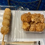 イーション - 料理写真:若鶏唐揚げとうずらフライ