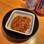 赤垣屋 - とり皮ピリ辛煮180円