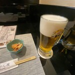 まるさん屋 福井片町 - 生ビール・お通し
