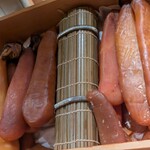 寿司栄 - 自家製カラスミ　大吟醸とブランデー