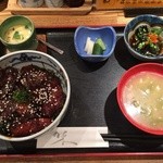 ひろや - 201502 ひろや  ★本日のおすすめ定食（780円）★まぐろ漬丼 揚出なす