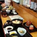 Uotei Iizaka - 息子と私で♡和食ランチデート♪この日、座敷は満席！カウンター席が空いていたので、こちらで食べました♡