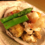 はらまさ - 揚げもの：海老芋・白子・海老