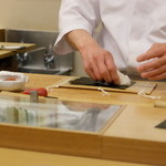 寿司処静 - すじこ巻をお願いして