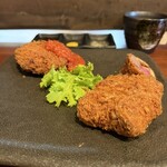 とんかつ ますいや - 牛カツと貝柱のクリームコロッケ　2,500円