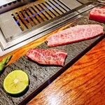 THE 雪月花 - 焼き物盛り合わせ（ハラミ・ミスジ・リブロース）