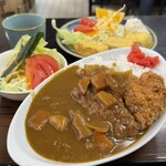 きよひら - カツカレーライス   サラダ付き  ¥1250