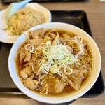 食事処 志野 - ニクシチそば 半チャーハン