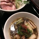 がふうあん - つけ麺THEニボシブラック豚レアチャーシュートッピング(2015/2)