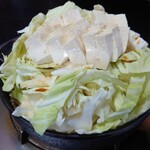 玉山支所前食堂 - ホルモン鍋 700円×2人前=1400円 注文は一人前から可
