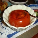 日本料理てら岡 - 柿のデザート