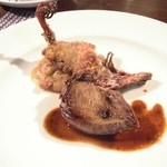 ラ シャッス - 雉鳩胸肉のロティと腿肉コロッケ仕立て