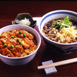 吉祥庵 - カツ丼とおそばのランチセット　1,100円