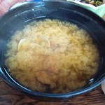 斎春 - 刺身定食③山盛りアサリ汁