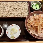 日本そば あけの蕎 - あまり迷わず…生姜焼き丼セット¥1,250 蕎麦湯が付きます