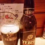 もつ焼き 煮込み 楓 - 黒ビール