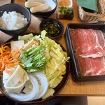 涮涮鍋壽喜燒Dontei 宇都宮鶴田店 - 豚ロース定食1309円