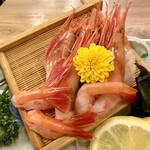 うまいもん酒場 一心 - 甘エビ5尾刺身アップ