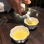 居酒屋こころ - 茶碗蒸しエスプーマをテーブル席で！