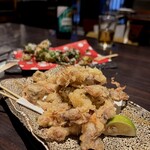 居酒屋こころ - ホタルイカと新牛蒡の天ぷら