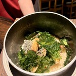 居酒屋こころ - サバの唐揚げとトマトの釜飯