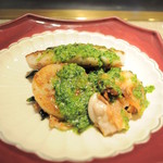 四季の味ほり川 - 【ホタテと真鱈と白子のバターガーリックソース】ホタテ864円真鱈2160円白子1080円