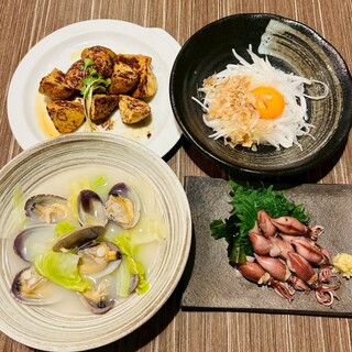 季節の食材を使った逸品料理
