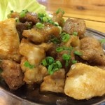 串屋横丁 - 揚げ出しもつ 480円