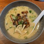 らうめん良 - 新作らうめん（こがしチャーシュー和風パイタンスープ）