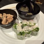 おちゃけや - 突出しです｡こちらも3人前です。