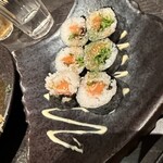 おちゃけや - ごはんものは､巻き寿司でした｡こちらも3人前です。