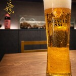 北海道 海の幸・山の幸 彩葉 - 北海道生まれのクラフトビール「ソラチ」。爽やかな香りとキレのある飲み口が特徴で、料理との相性も抜群です。赤坂で珍しいビールです