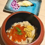 全席個室 はんなり邸 - 雲丹といくらの贅沢炊き込みご飯