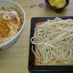 江戸八そばや - カツ丼と盛りそばのセット 1000円