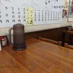 稲城 大勝軒 五一 - 店内テーブル席