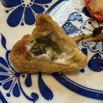 たけちゃん - 串揚げカキ　断面図