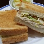 珈琲館 - 【H27.2.5】びん長マグロのふっくらツナサンド540円。