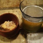 ちそう屋 コイン - お通し(玉子豆腐の鯛そぼろ乗せ)