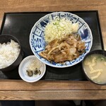 浜焼き海鮮居酒屋 大庄水産 - 【2026.3.11(水)】豚バラ生姜焼き定食（生姜焼き＋ライス＋味噌汁＋漬物）1,000円