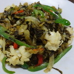 手作り中華 鳳凰 - 高菜とイカの炒め物