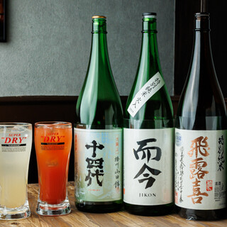 料理に合うビールや日本酒のほか、可愛いネーミングのサワーも◎