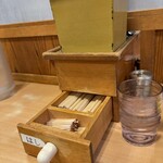 牧のうどん - 卓上の箸入れはコンパクト仕様(ﾟдﾟ)！