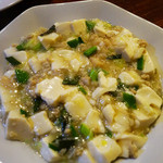 宙華 - 鶏ひき肉と干し貝柱の白い麻婆豆腐。
