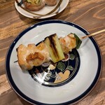 串焼きと鉄板 一心 - 一心の親鶏ねぎま