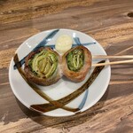 串焼きと鉄板 一心 - 豚巻きレタス