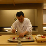 銀座 小十 - 奥田透・オーナー料理長の盛り付けを楽しむ