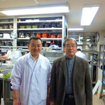 銀座 小十 - 厨房の中。奥田透氏と寺岡直彦氏（てら岡オーナー）