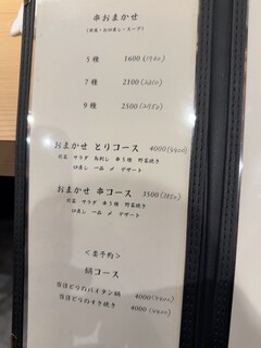 炭火焼鳥 すぎや - メニュー